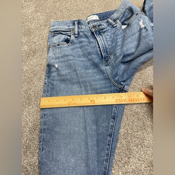 Abercrombie & fitch the super skinny ankle jeans womens 8/29L high rise distress - Picture 12 of 14